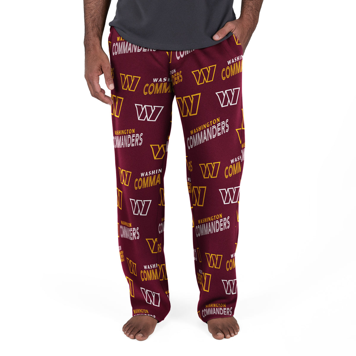 Washington Commanders Concept Sports Men's Sidekick Microfleece Sleep Pants