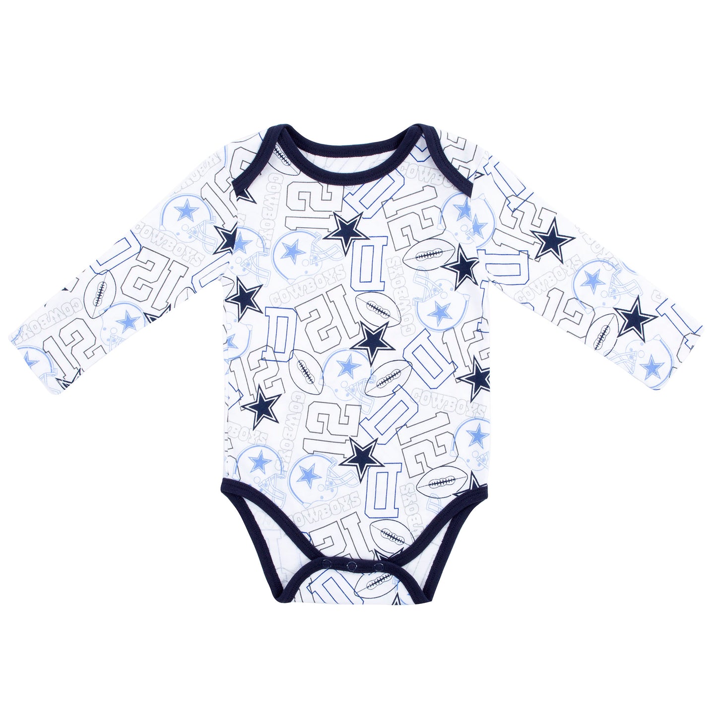 Dallas Cowboys Outerstuff Blue Infant Doxin 2 Pack Creeper Set