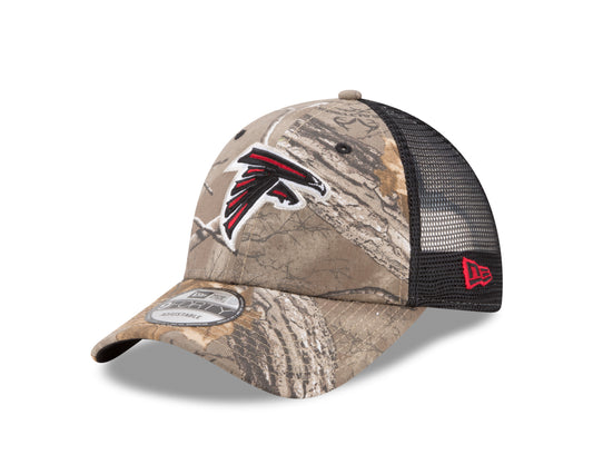 Atlanta Falcons New Era Realtree Trucker Mesh 9Forty Adjustable hat - Camo