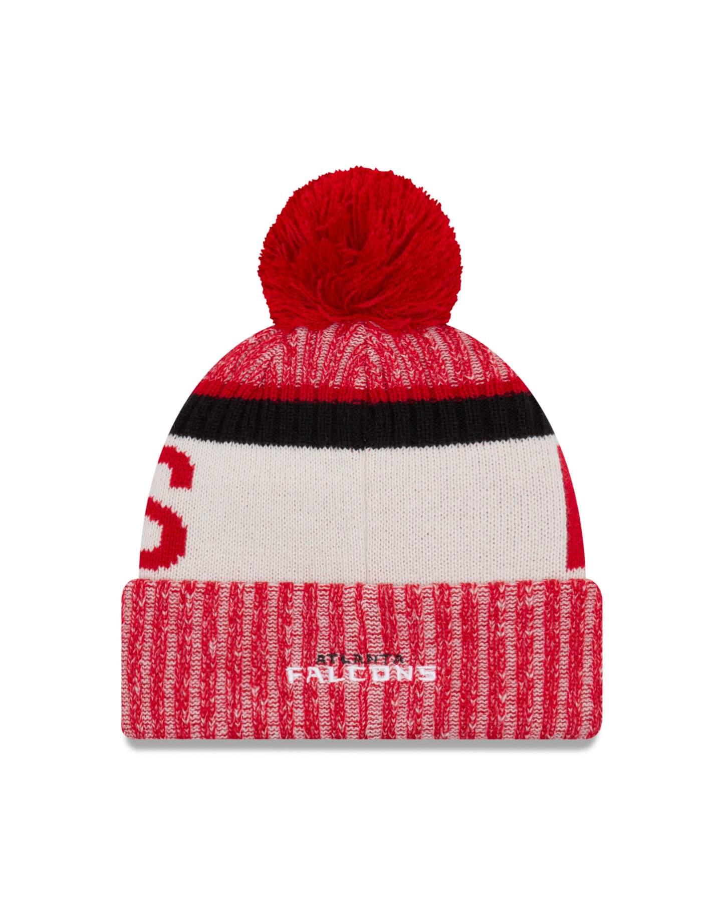 Atlanta Falcons New Era Sideline Sport Cuffed Pom Knit Hat- Red
