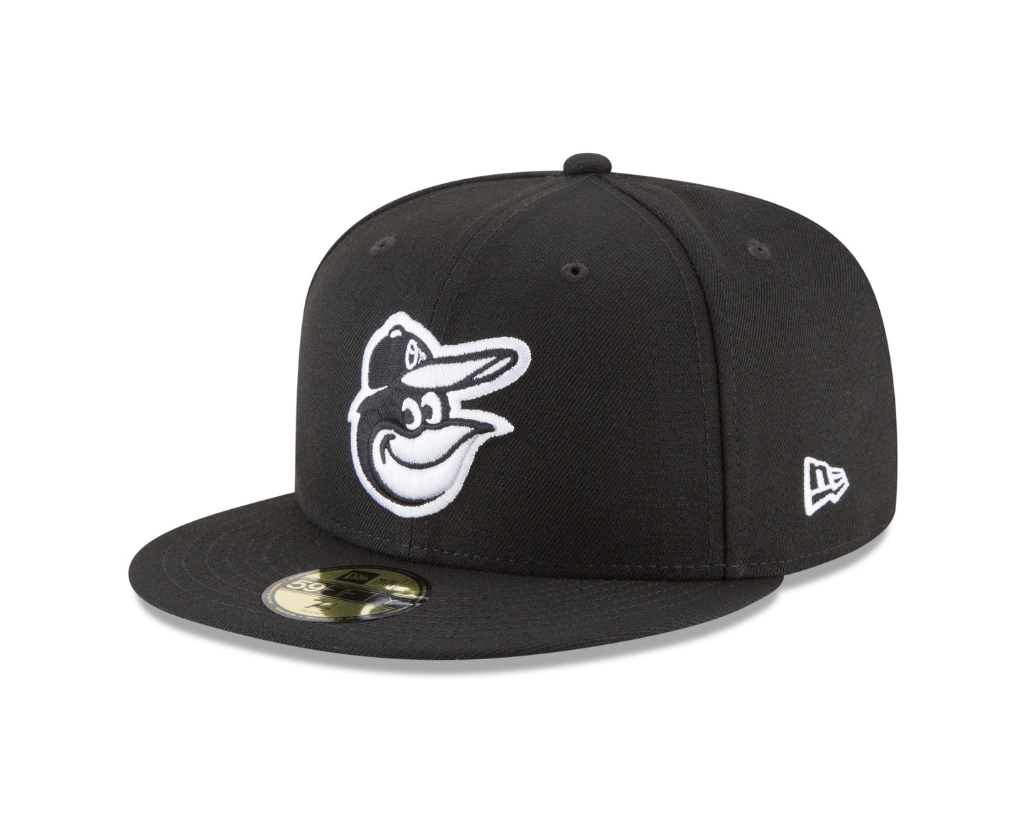Baltimore Orioles New Era Black & White Basic 59FIFTY Fitted Hat