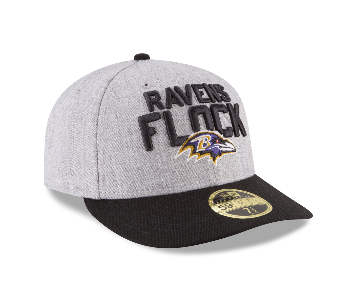Baltimore Ravens New Era On Stage Draft Low Profile 59FIFTY Fitted Hat - Gray