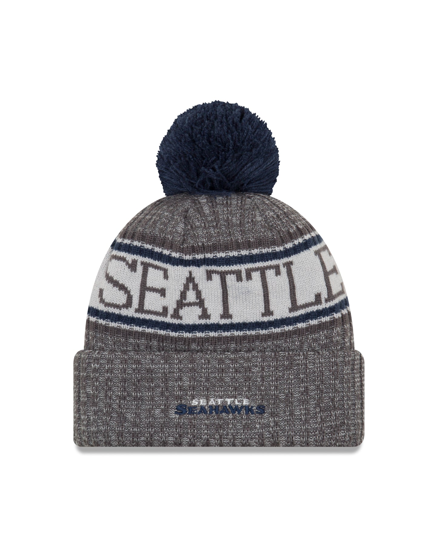 Seattle Seahawks New Era Sport Knit Sideline Knit Hat - Graphite