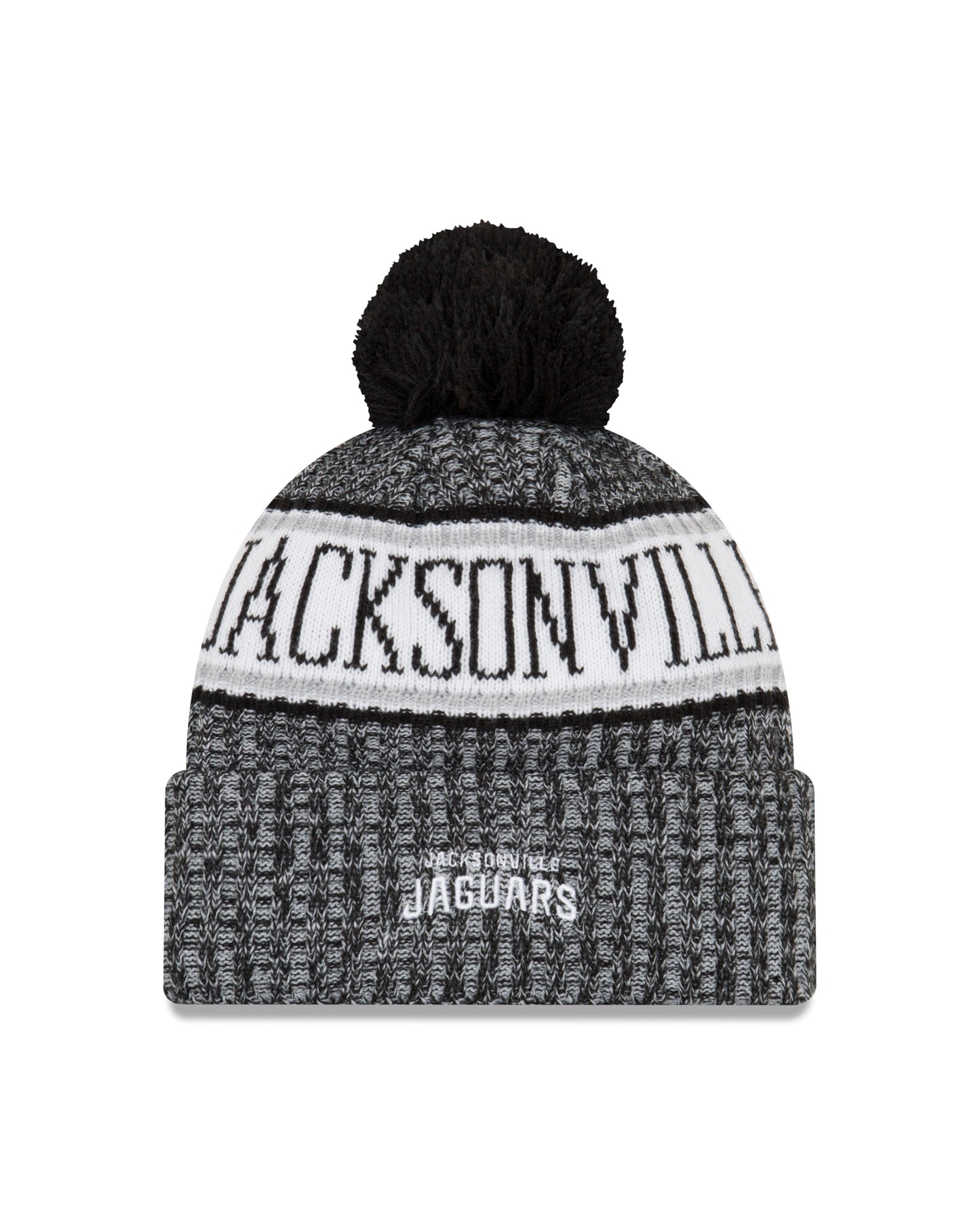 Jacksonville Jaguars New Era Sport Knit Sideline Knit Hat - Black / White