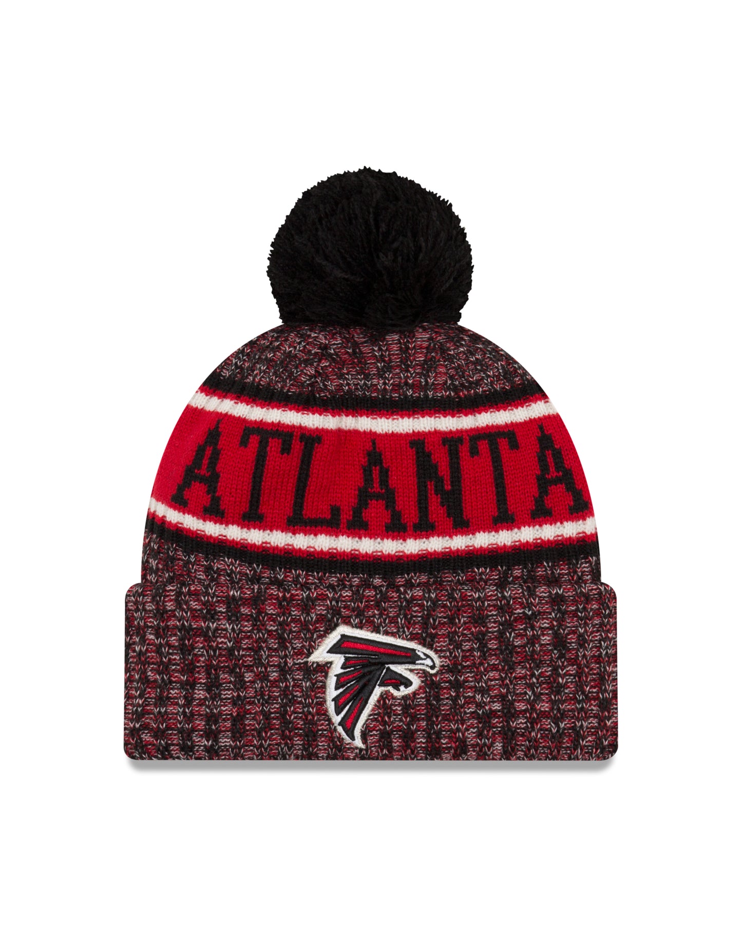 Atlanta Falcons New Era Sideline Alternate Sport Cuffed Pom Knit Hat- Red