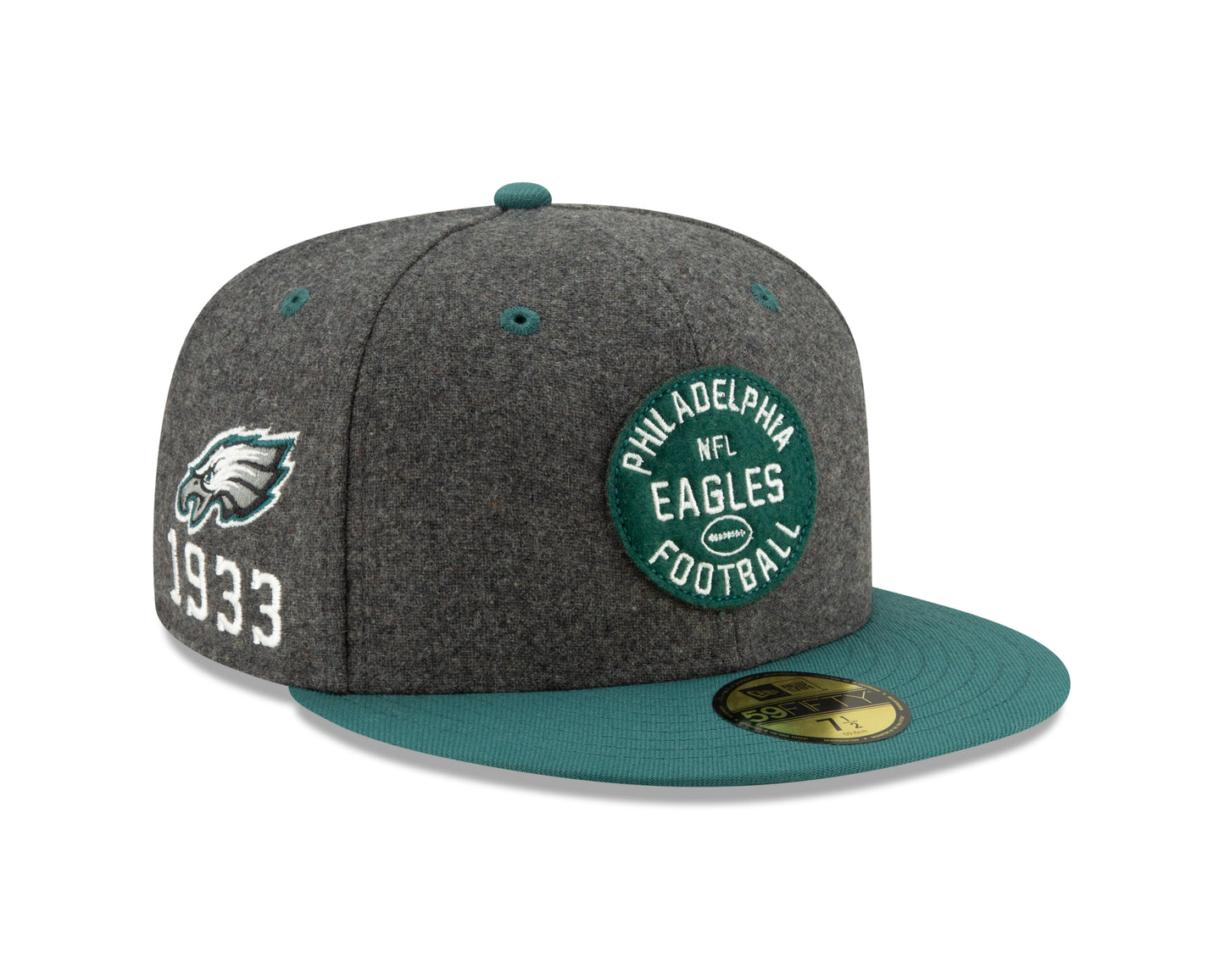 Philadelphia Eagles On-Field 59Fifty Sideline Establishment 1933 Hat - Gray