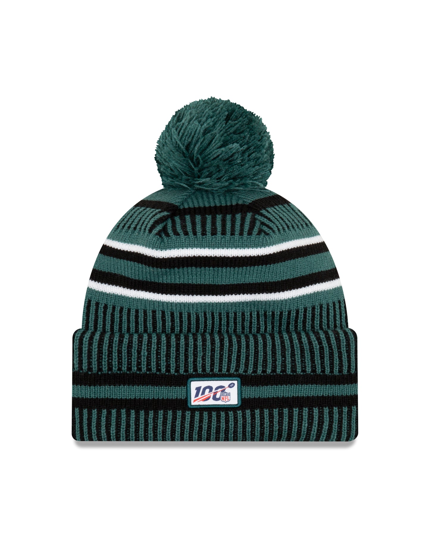 Philadelphia Eagles New Era Sideline Sport Cuffed Pom Knit Hat - Green