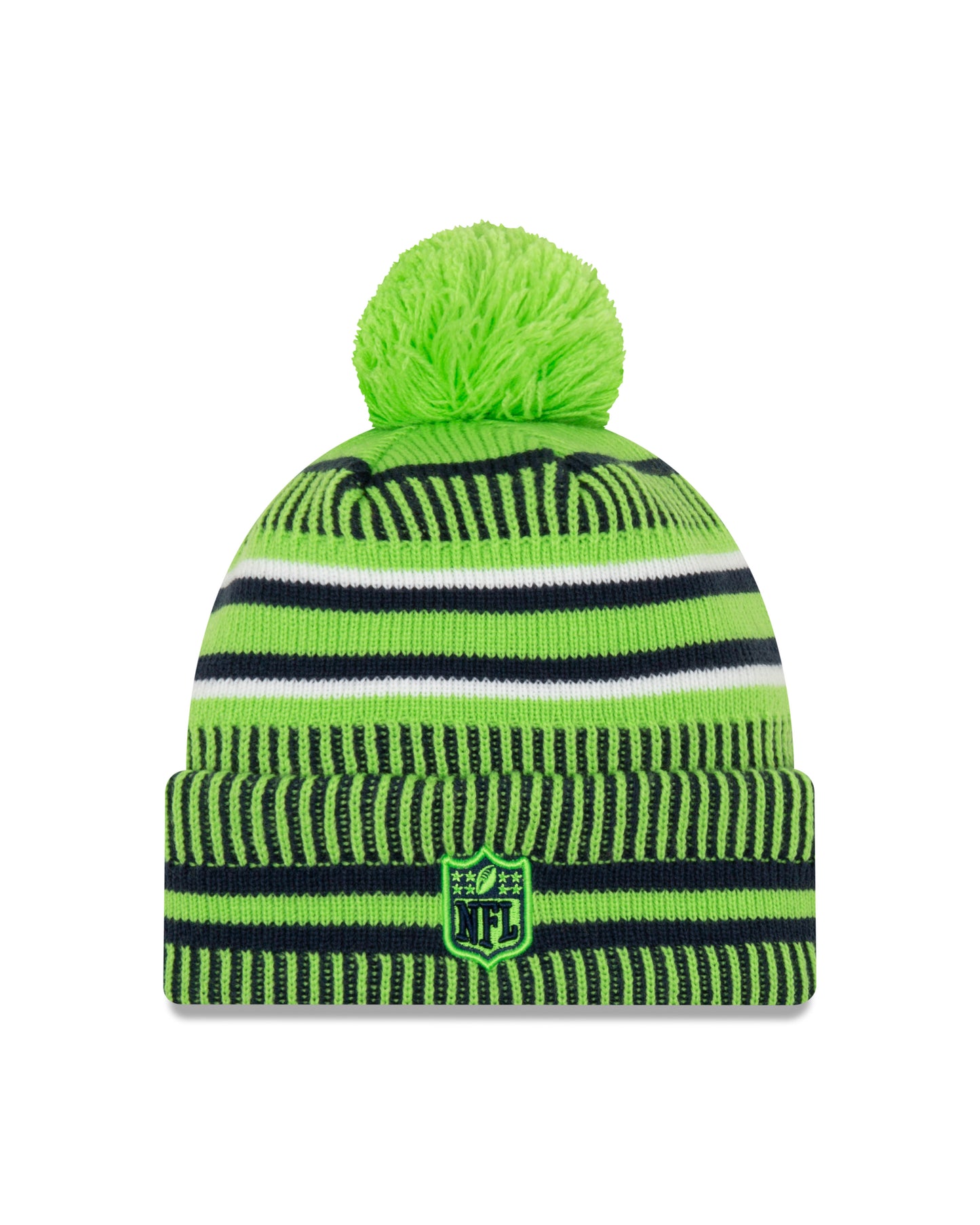 Seattle Seahawks New Era Alternate Home Sport Knit On-Field Pom Knit Hat