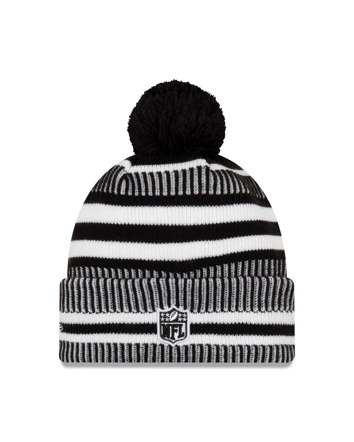 Carolina Panthers New Era Black Home Sport Knit On-Field Pom Knit Hat