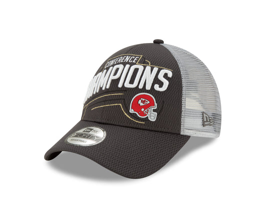 Kansas City Chiefs New Era Conference Champions 9FORTY Adjustable Hat - Gray