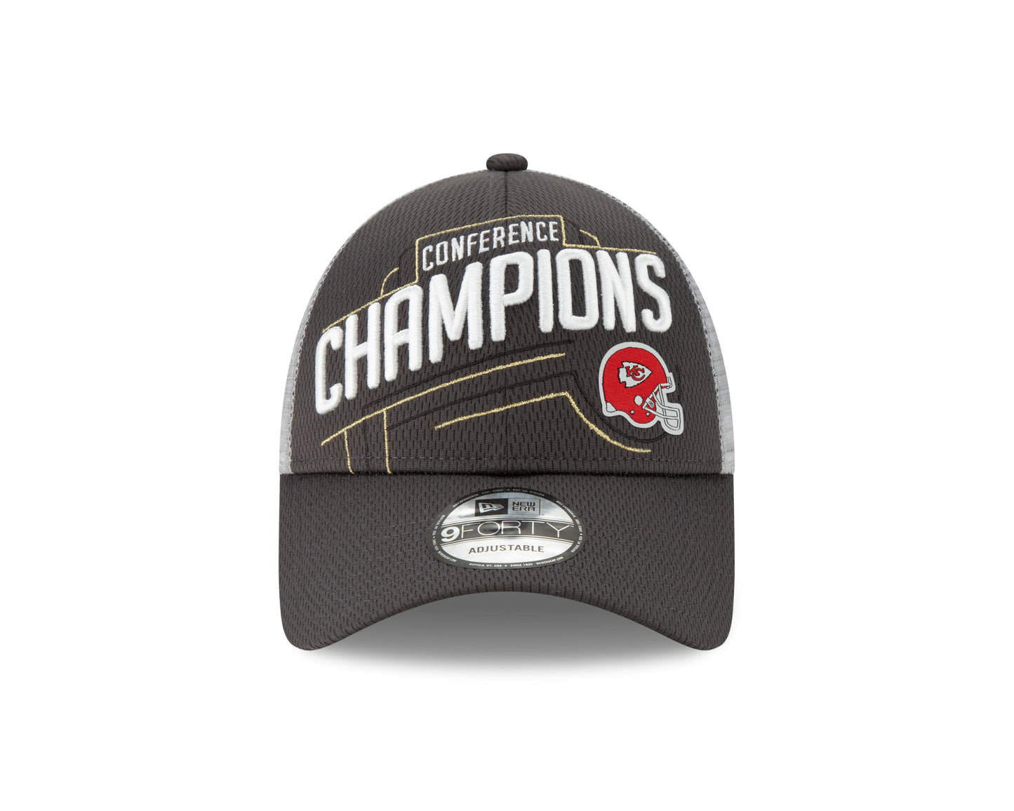 Kansas City Chiefs New Era Conference Champions 9FORTY Adjustable Hat - Gray