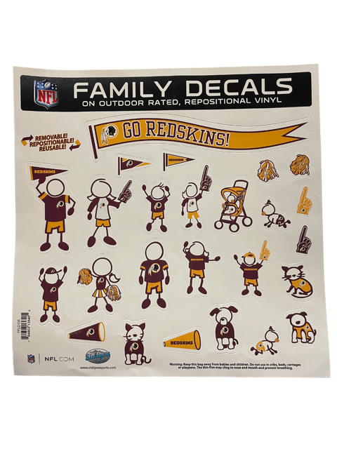 Washington Redskins Siskiyou 12X12 Family Decals