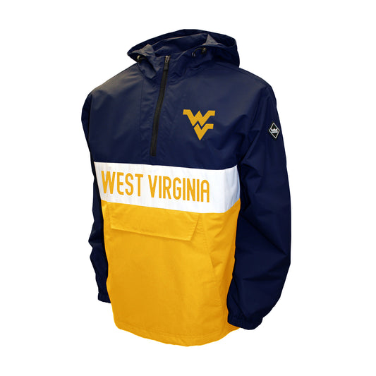 West Virginia Mountaineers Franchise Club Alpha Anorak Quarter-Zip Pullover Jacket - Navy