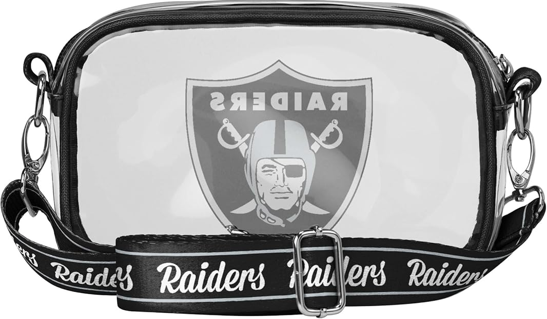 Las Vegas Raiders FOCO Team Stripe Clear Crossbody Bag