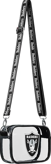 Las Vegas Raiders FOCO Team Stripe Clear Crossbody Bag