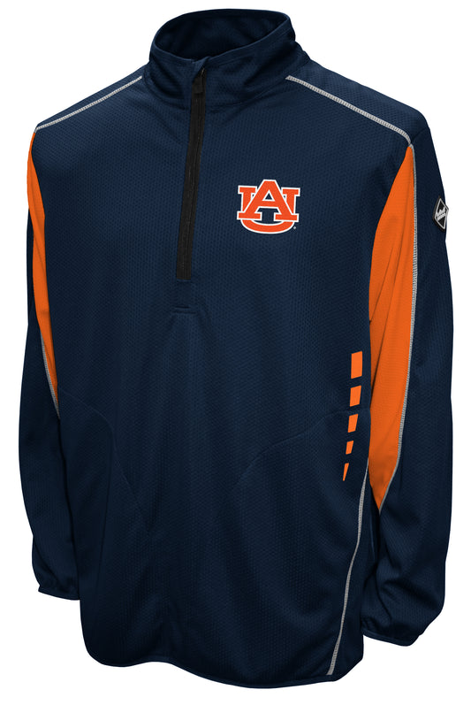 Auburn Tigers Franchise Club Flex Thematech Quarter-Zip Pullover Jacket - Navy