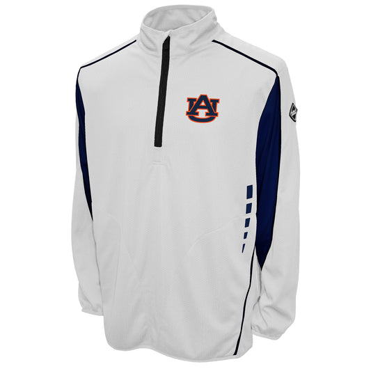 Auburn Tigers Franchise Club Flex Thematech Quarter-Zip Pullover Jacket - White