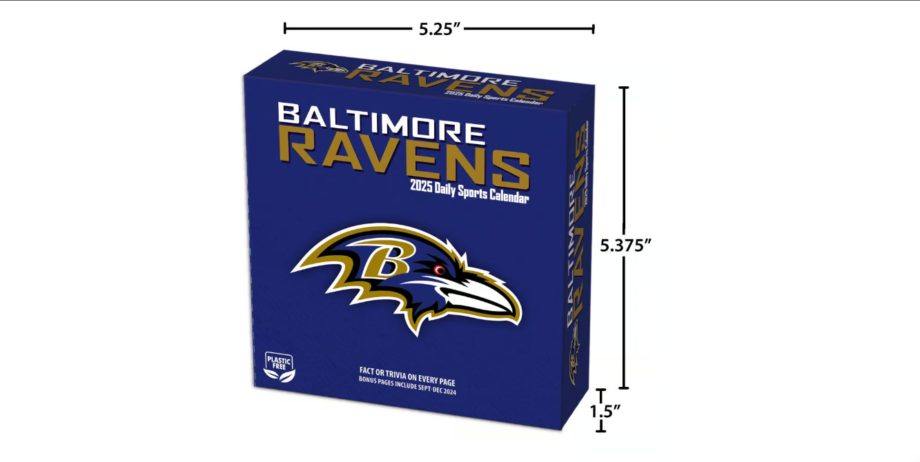 Baltimore Ravens 2025 NFL Daily Desk Calander