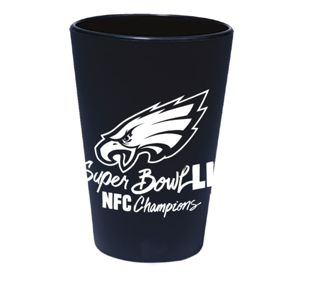 Philadelphia Eagles Super Bowl LIX NFC Champions 1.5oz Silicone Shot Glass- Black