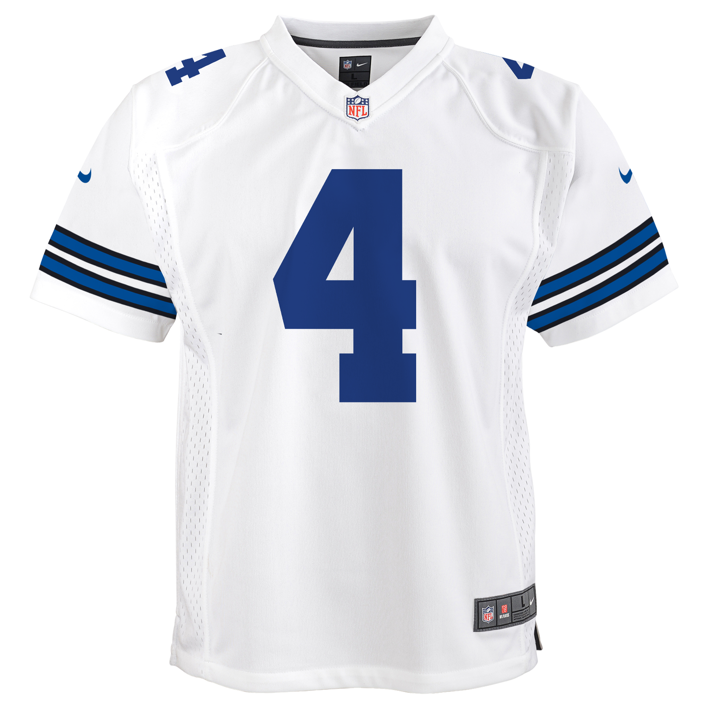 Dallas Cowboys Nike #4 Dak Prescott Youth Game Jersey - White