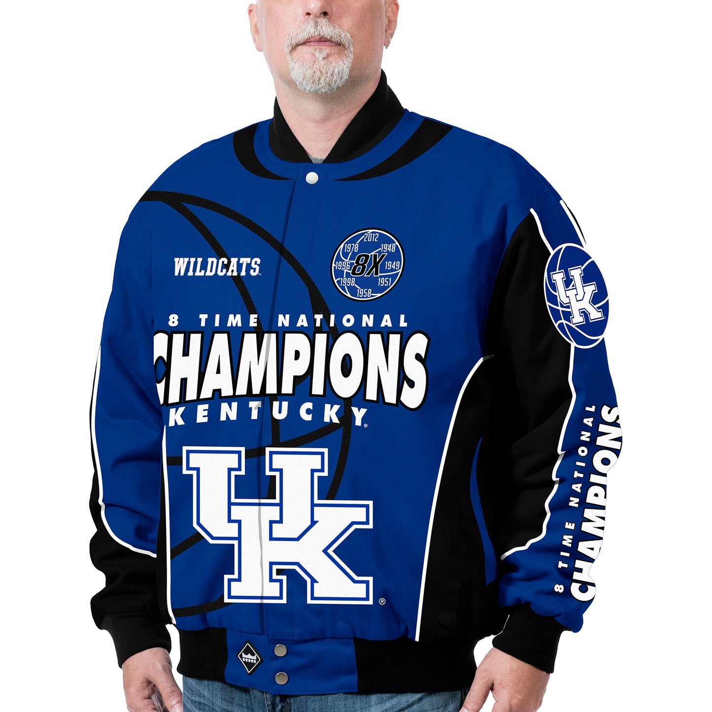 Kentucky Wildcats Franchise Club 8-Time National Champions Twill Jacket - Blue