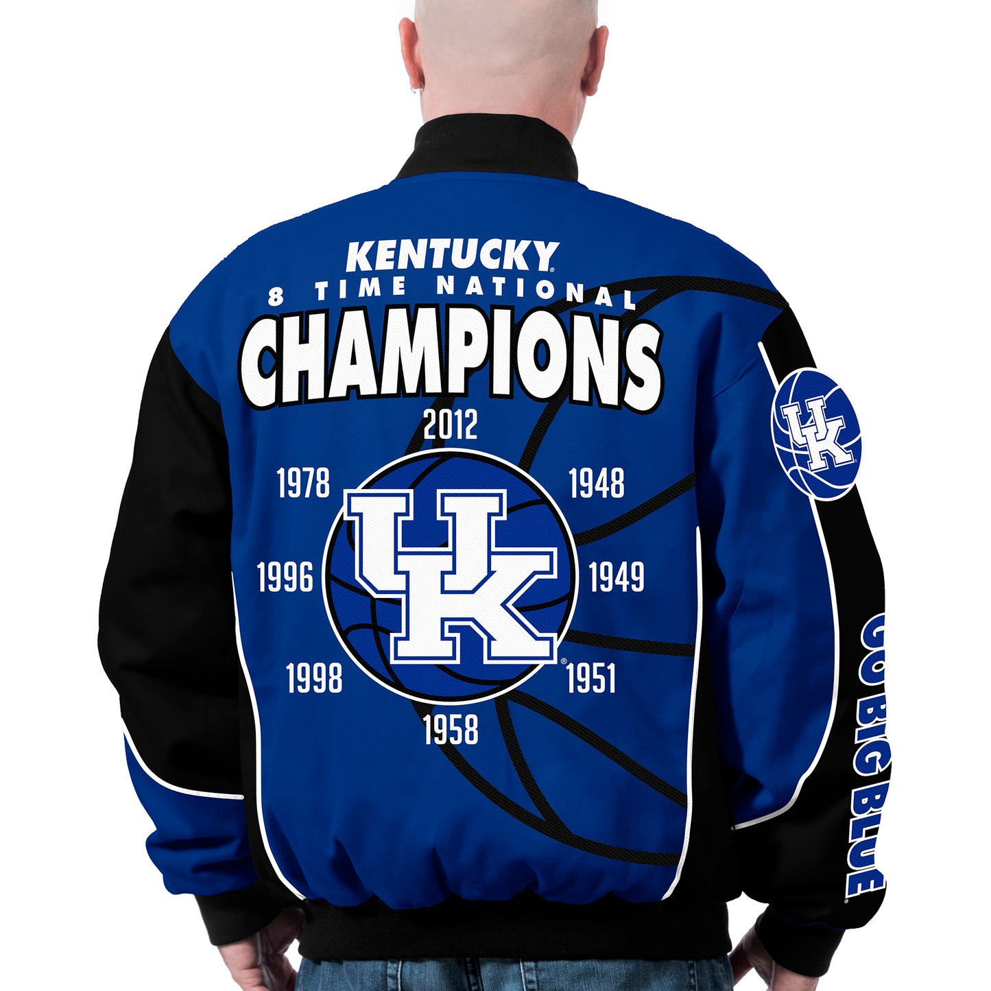 Kentucky Wildcats Franchise Club 8-Time National Champions Twill Jacket - Blue