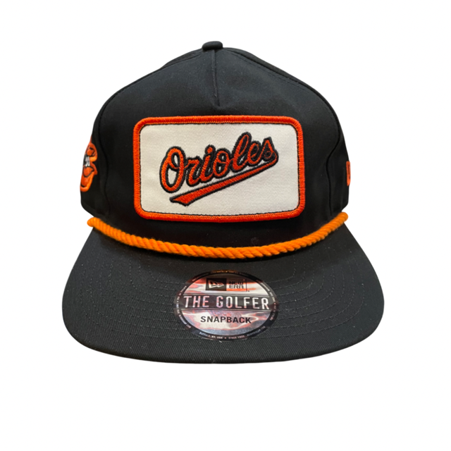 Baltimore Orioles New Era Lgo Patch Rope Golfer Snapback