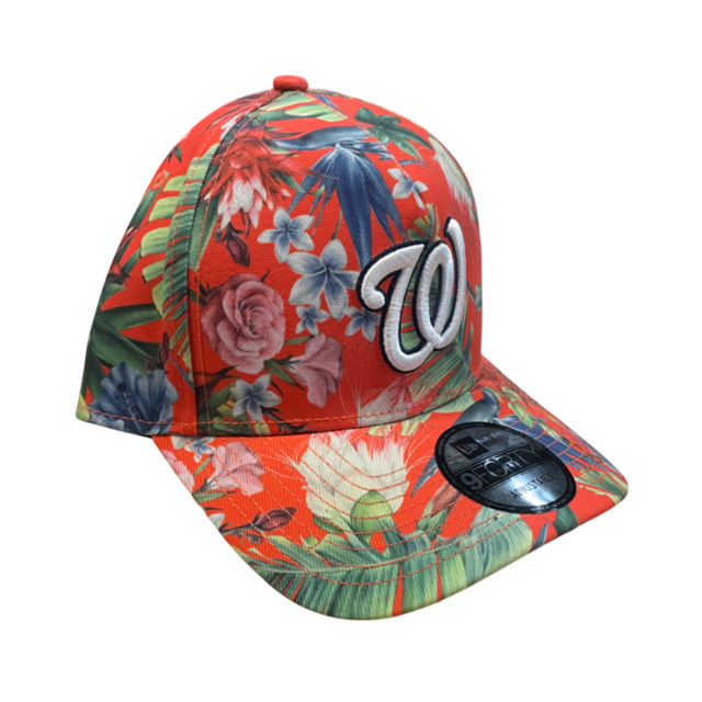 Washington Nationals New Era Floral Crown A-Frame 9FORTY Adjustable Hat