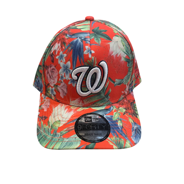 Washington Nationals New Era Floral Crown A-Frame 9FORTY Adjustable Hat