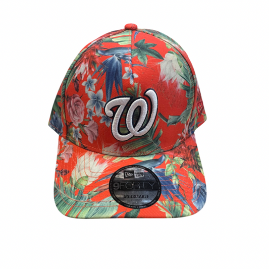 Washington Nationals New Era Floral Crown A-Frame 9FORTY Adjustable Hat