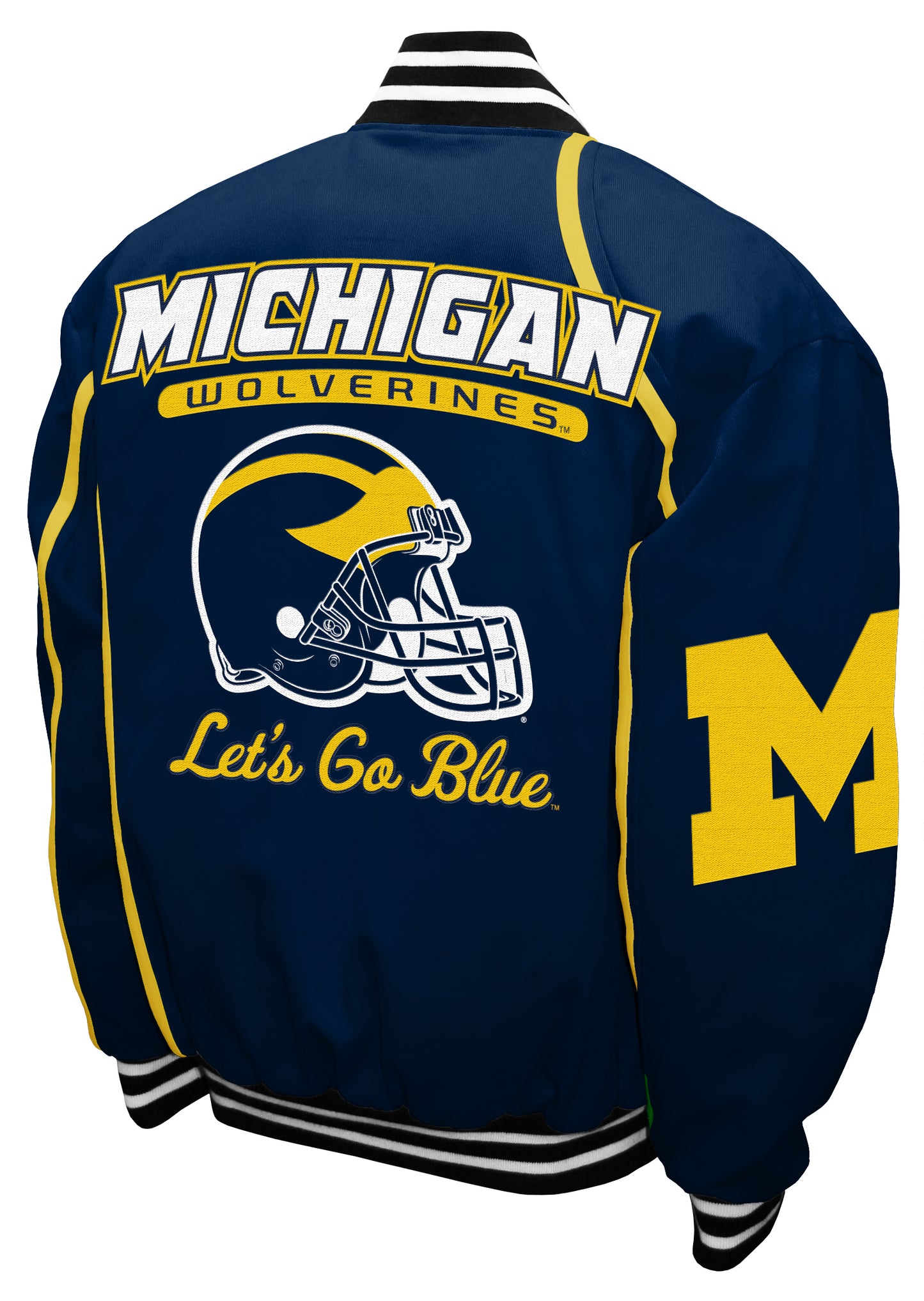Michigan Wolverines Navy Franchise Club Thrill Twill Full-Snap Jacket - Navy