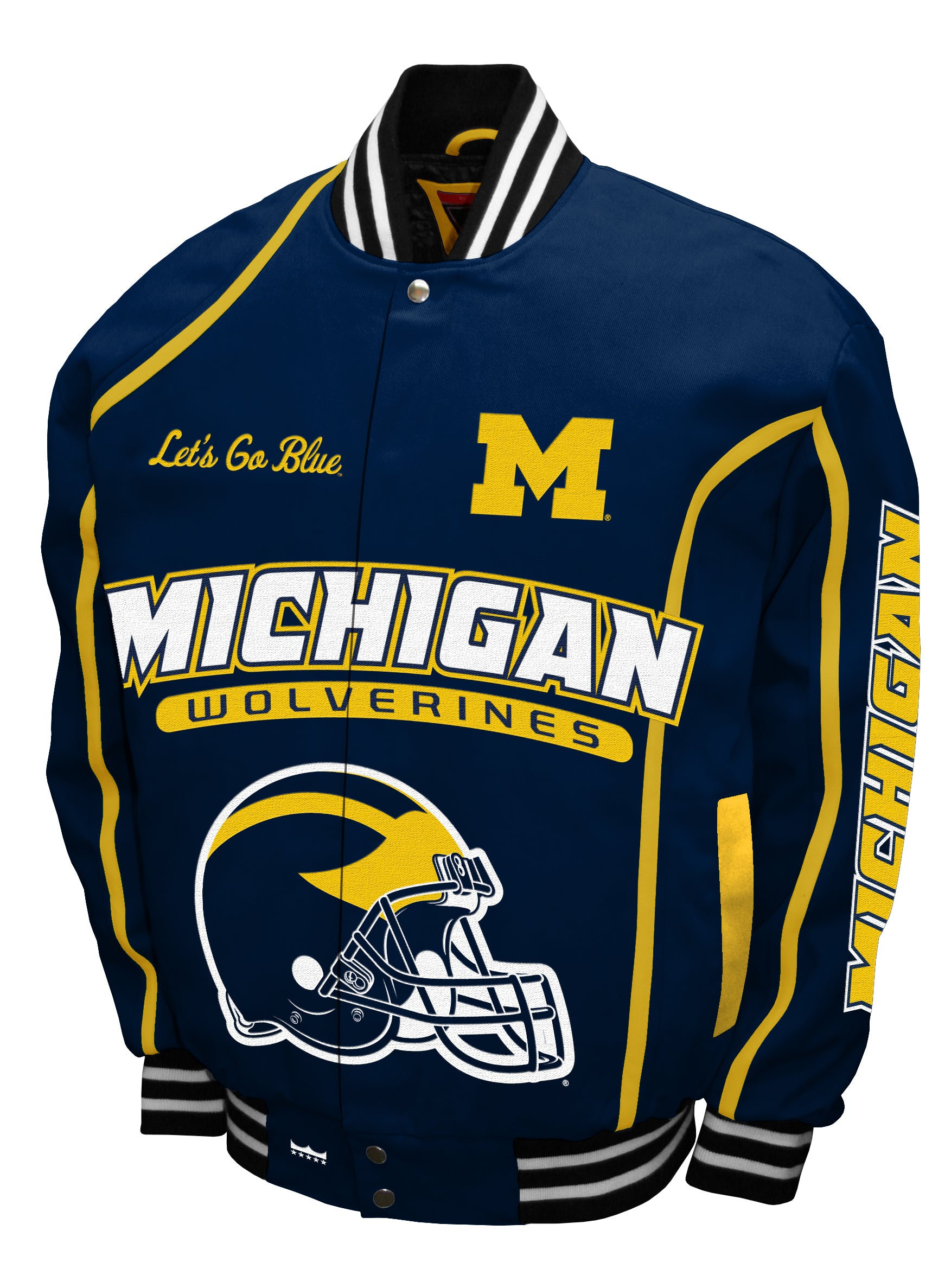 michigan football gear Michigan Wolverines Navy Franchise Club Thrill Twill Full-Snap Jacket – Casual Gear