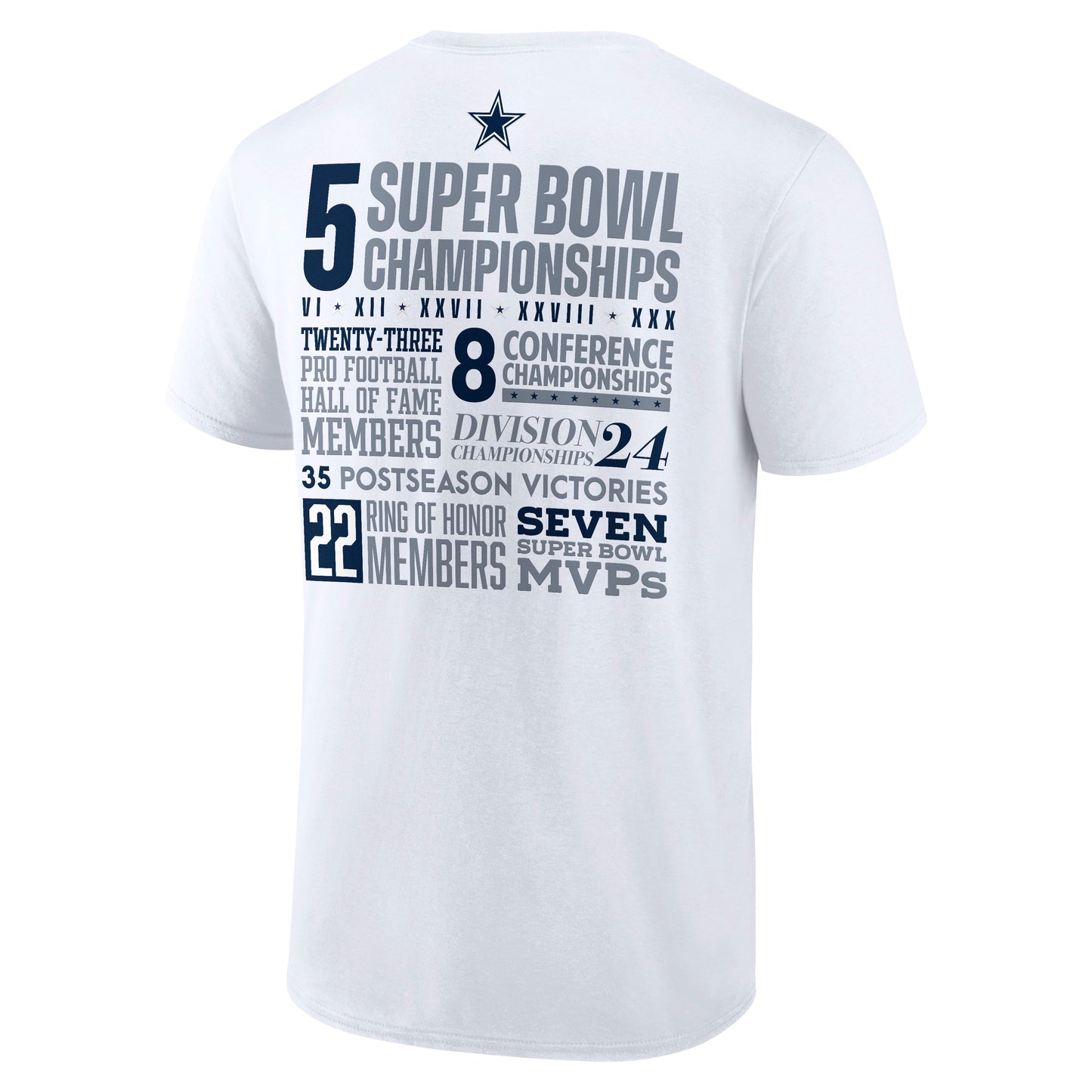 Dallas Cowboys Stats Established 1960 Men's T-Shirt - White