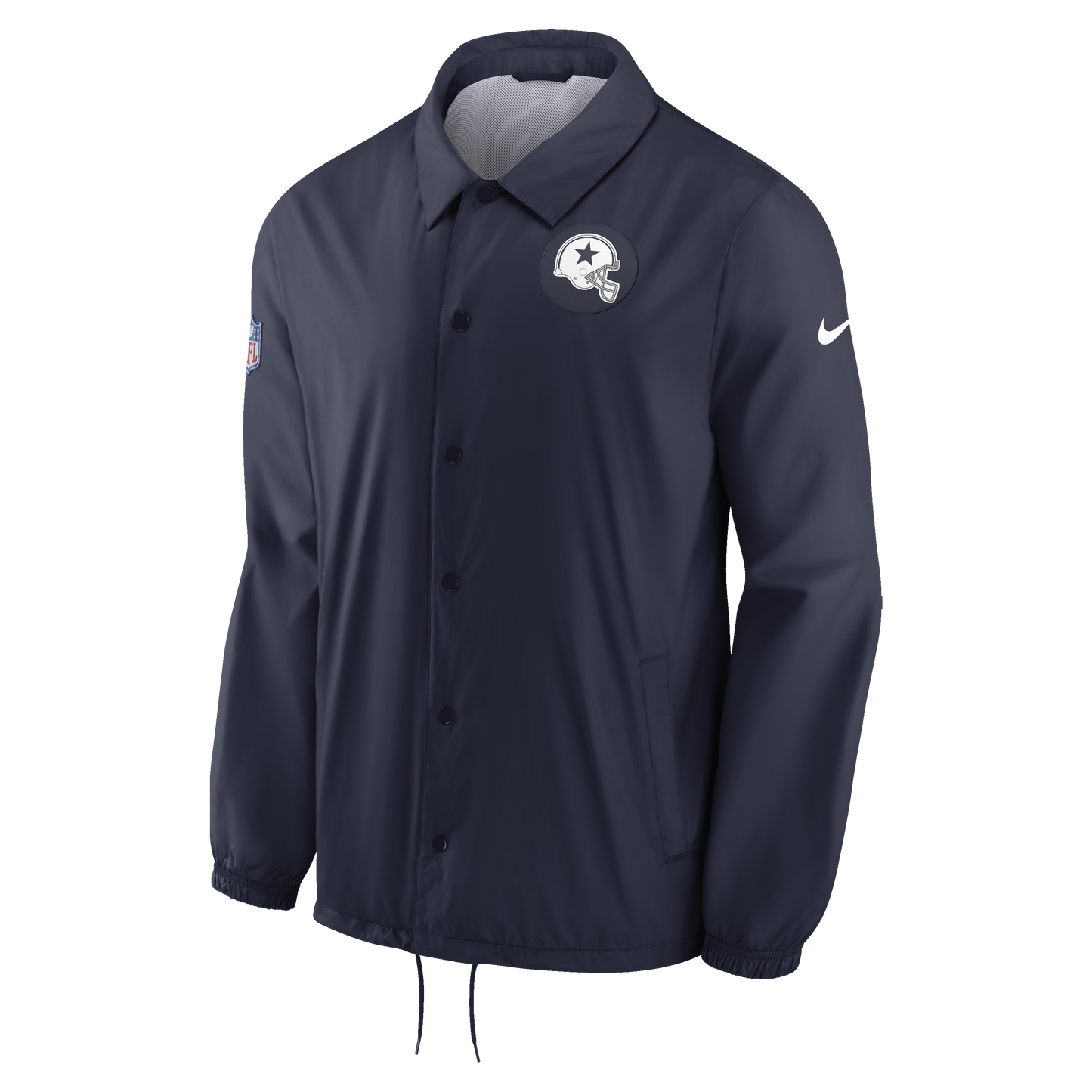 Dallas Cowboys Sideline Coaches Repel Full Snap Jacket - Navy