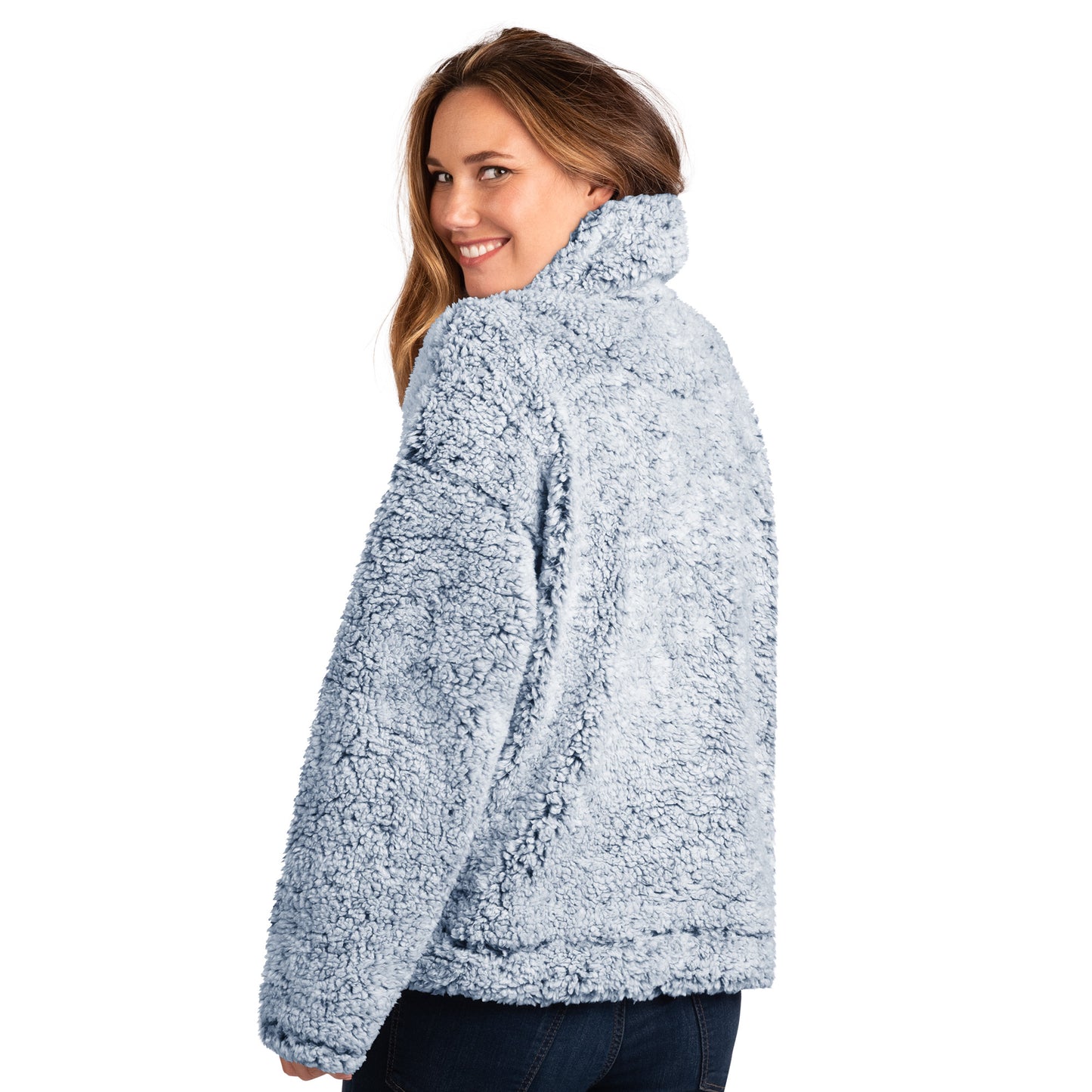 Dallas Cowboys Women's G-III Navy Last Score Sherpa 1/2 Zip Jacket