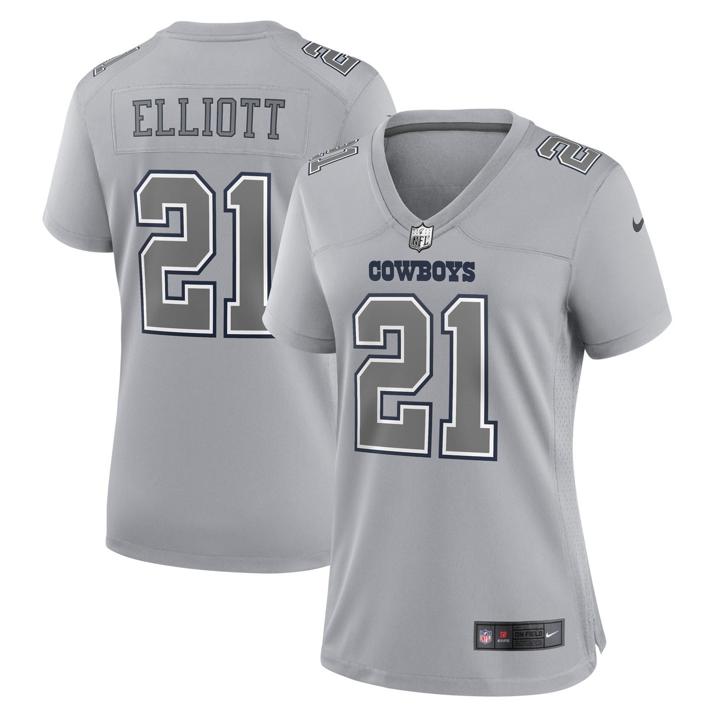 Dallas Cowboys Nike #21 Ezekiel Elliott Women's Game Jersey -Atmosphere