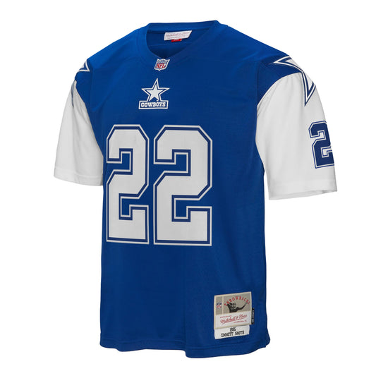 Dallas Cowboys #22 Emmitt Smith Mitchell & Ness Legacy Mens Jersey - Royal Blue /White