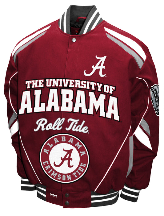 Alabama Crimson Tide Franchise Club Stout Twill Full-Snap Jacket - Crimson