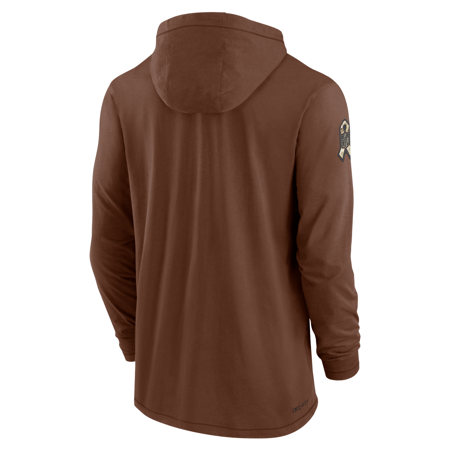 Dallas Cowboys Nike Salute to Service Sideline Hooded Long Sleeve Shirt - Brown