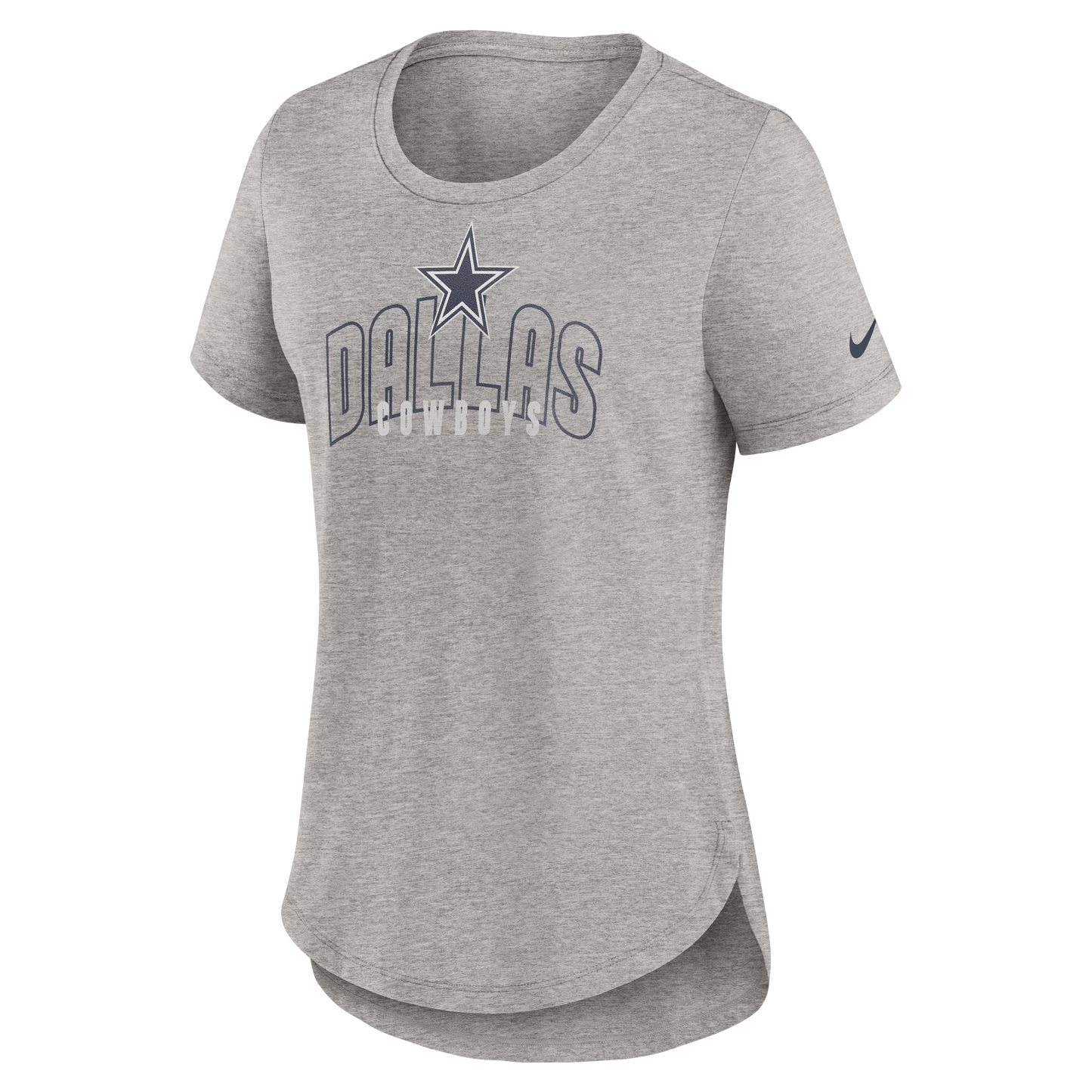 Dallas Cowboys Nike Heather Womens Overlap City Tri-Blend T-Shirt