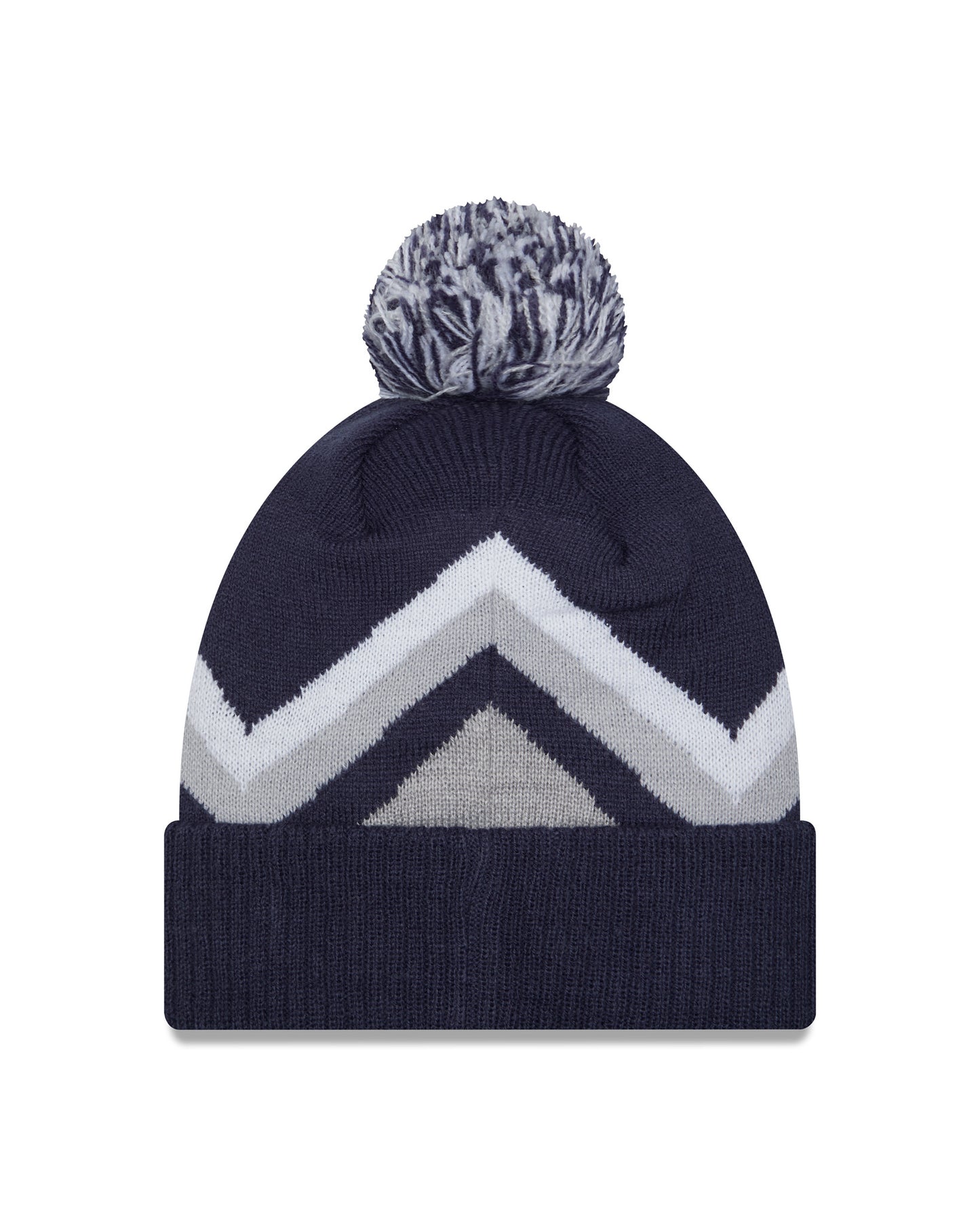 Dallas Cowboys New Era Zig Zag Knit Pom Hat - Navy