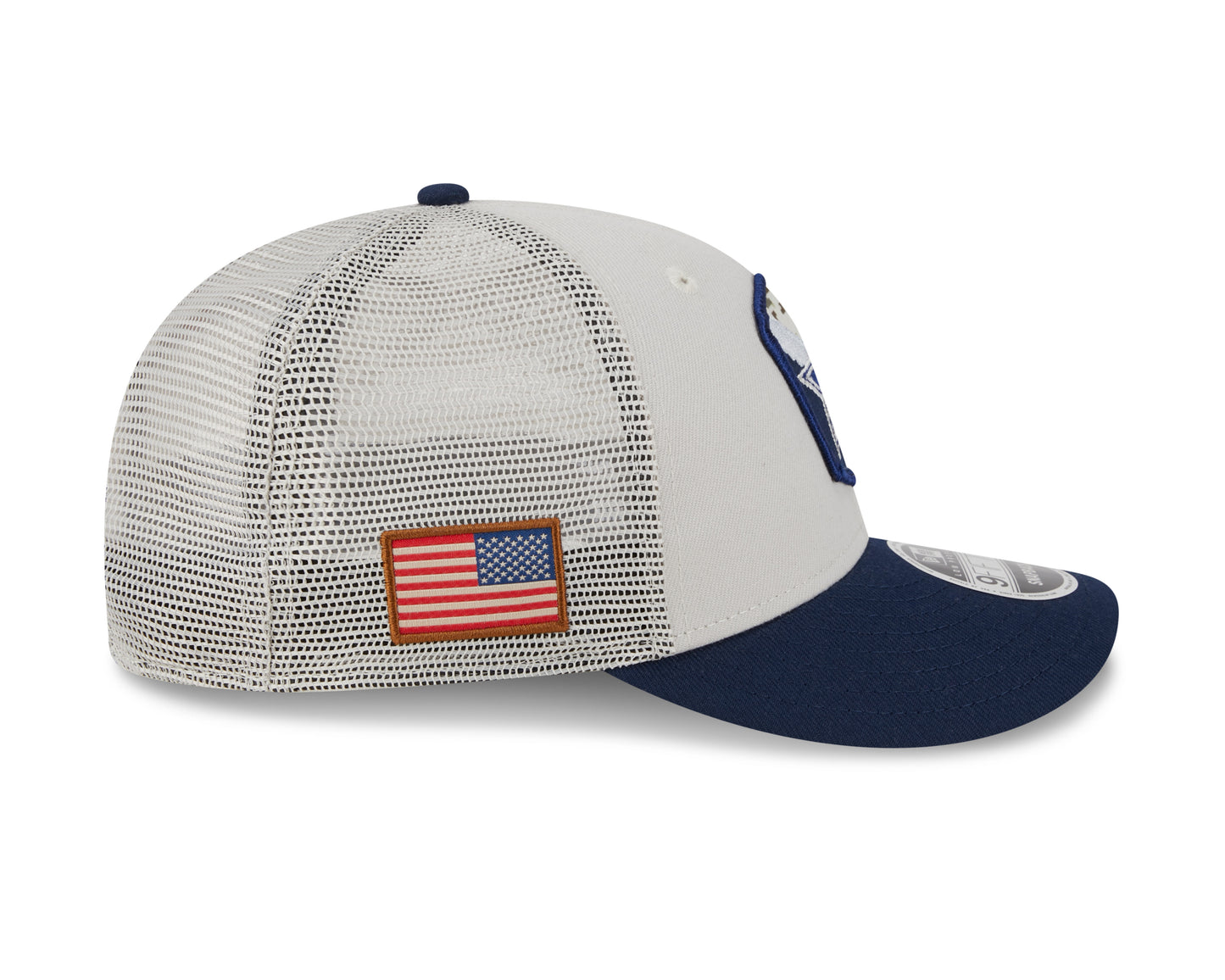 Dallas Cowboys New Era 2023 Stone Salute To Service Low Profile 9FIFTY Snapback Hat