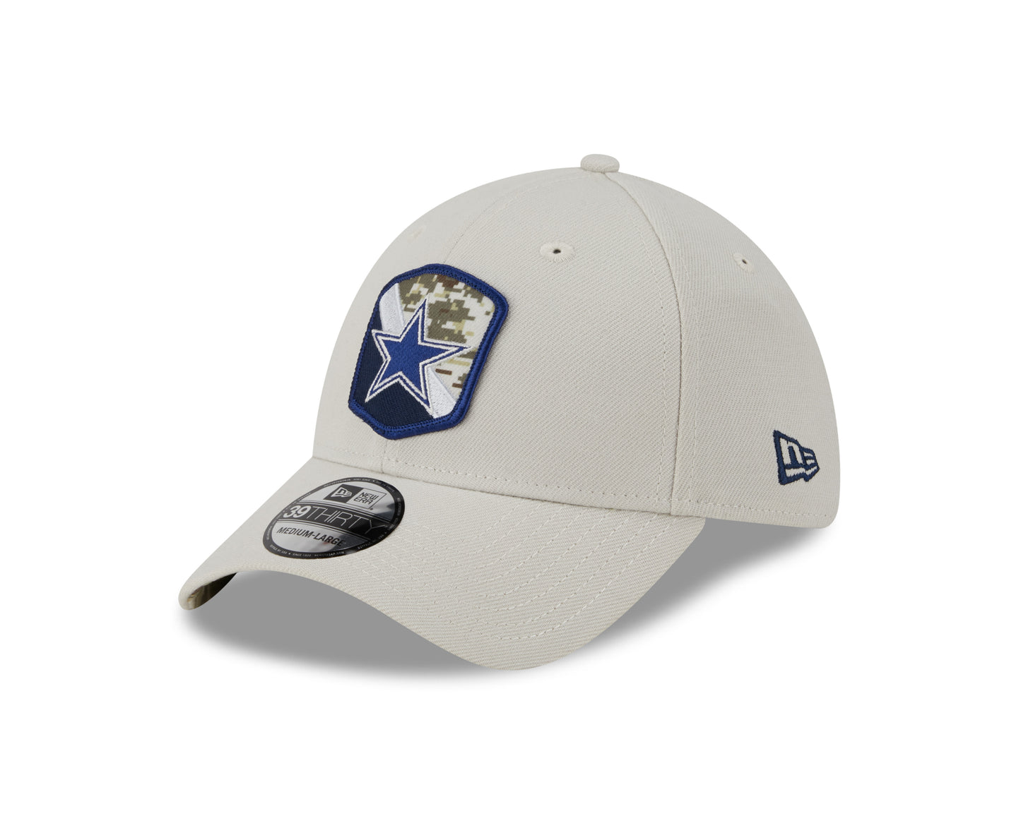 Dallas Cowboys New Era 2023 Stone Salute To Service 39THIRTY Flex Hat