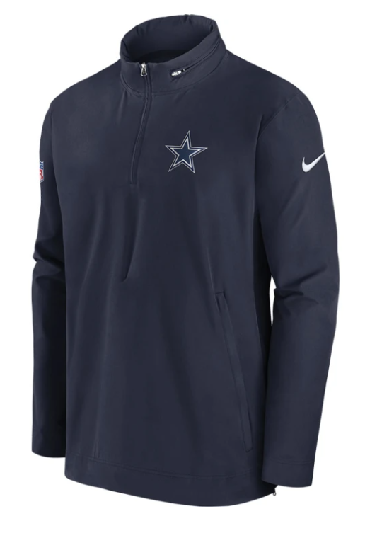 Dallas Cowboys Nike 2023 Navy Sideline Lightweight Coaches 1/4 Zip Jacket