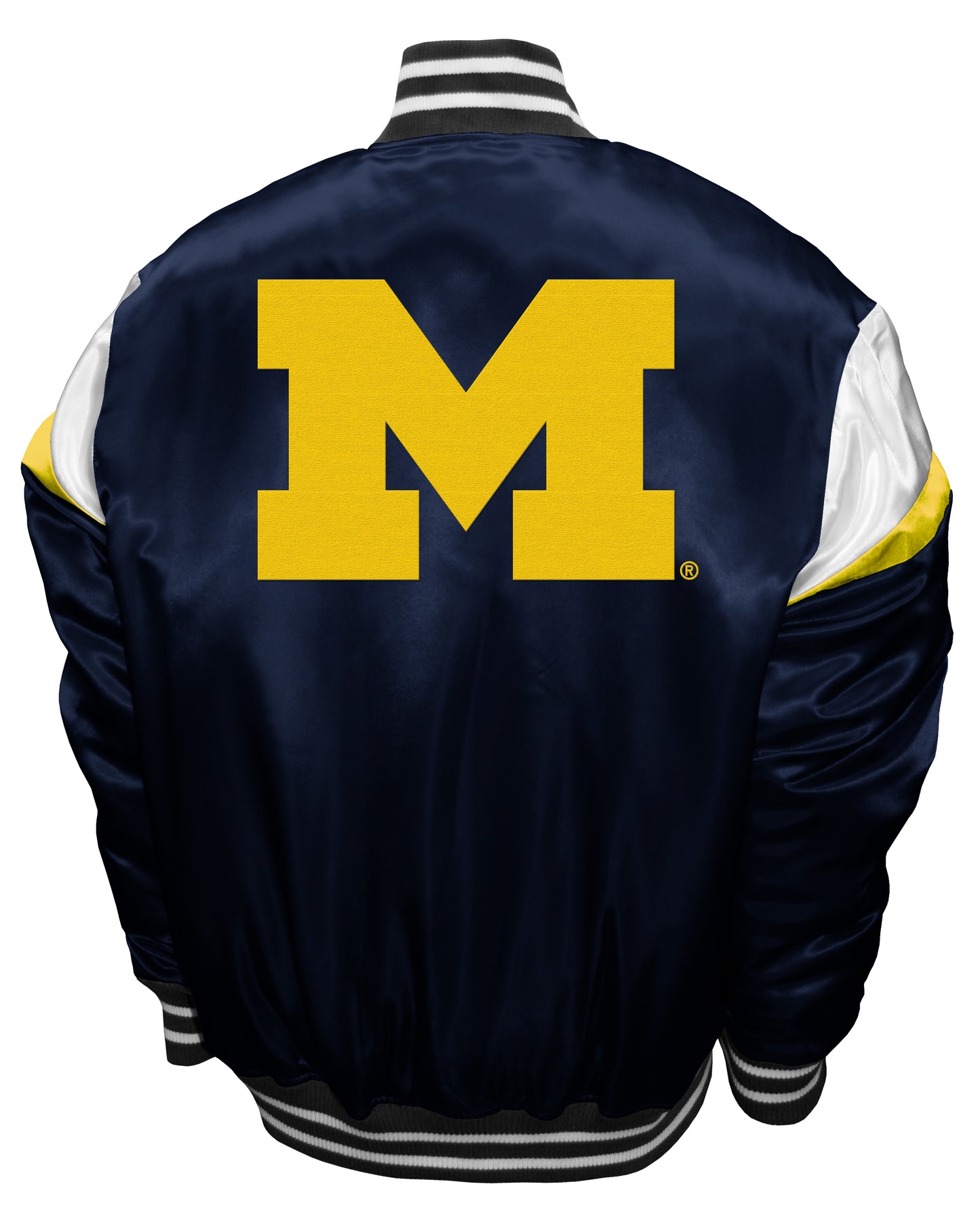 Michigan Wolverines Franchise Club Power Satin Full-Snap Jacket - Navy