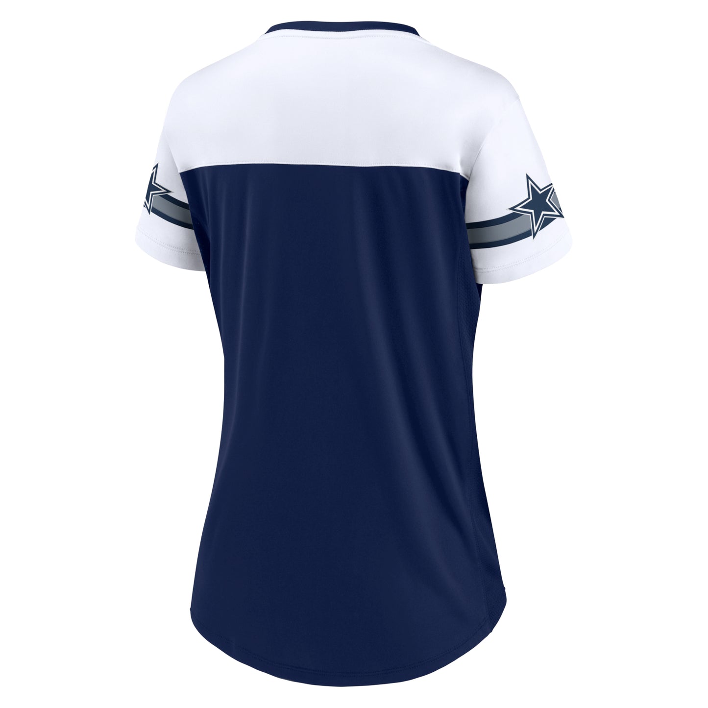 Dallas Cowboys Blitz & Glam Fanatics Branded Lace-Up Jersey T-Shirt Blue