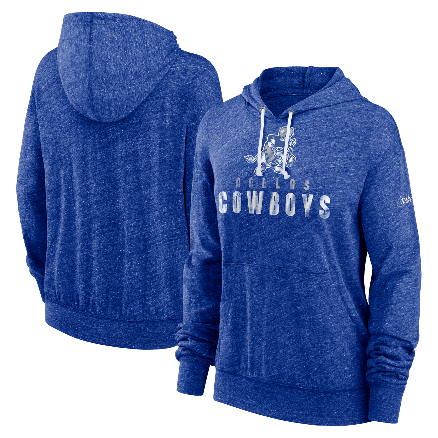 Dallas Cowboys Nike Women's Rewind Gym Vintage Pullover Hoodie - Royal