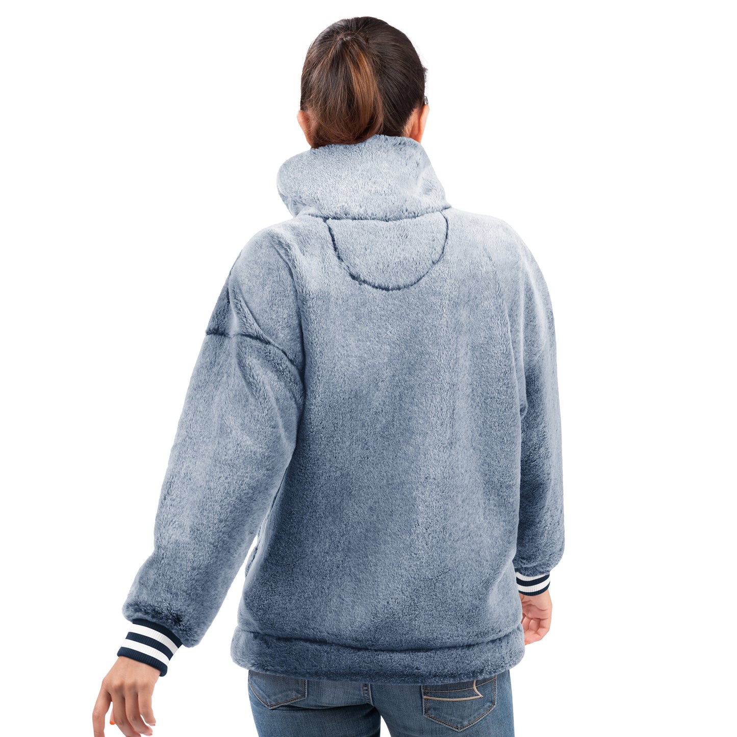 Dallas Cowboys G-III Women's Left Field 1/2 Zip PO Sherpa Jacket - Blue