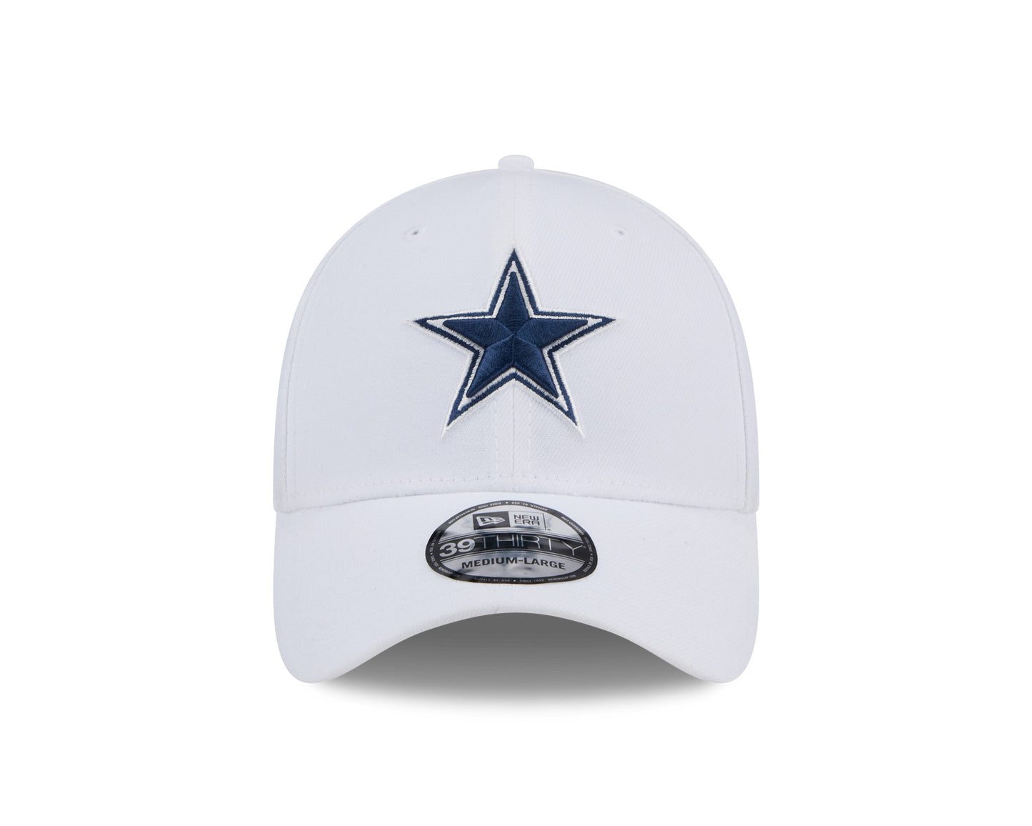 Dallas Cowboys New Era Basic White 39Thirty Flex Hat