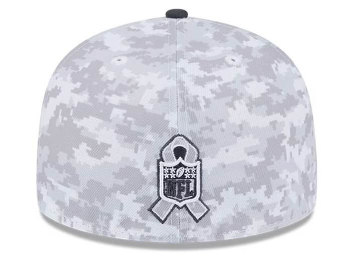 Dallas Cowboys New Era 2024 Salute To Service 59FIFTY Fitted Hat - Arctic Camo/Graphite